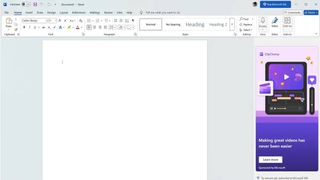 Screenshot of Microsoft Word free ad-supported version