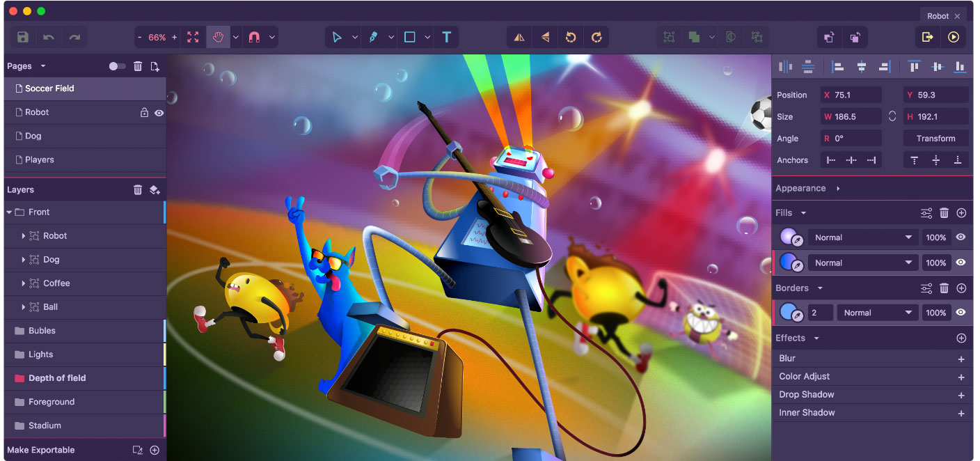 Gravit Designer delivers a full vector toolkit for free