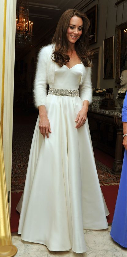 Kate's second wedding dress was by Alexander McQueen.