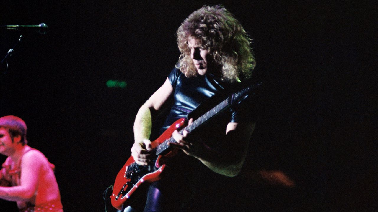 Brad Gillis lead guitar, Ozzy Osbourne Speak of the Devil tour 14 December 1982 Wembley Arena