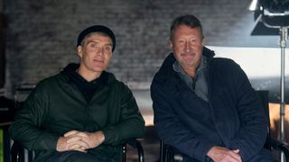 Cillian Murphy and Steven Knight on set of Peaky Blinders movie