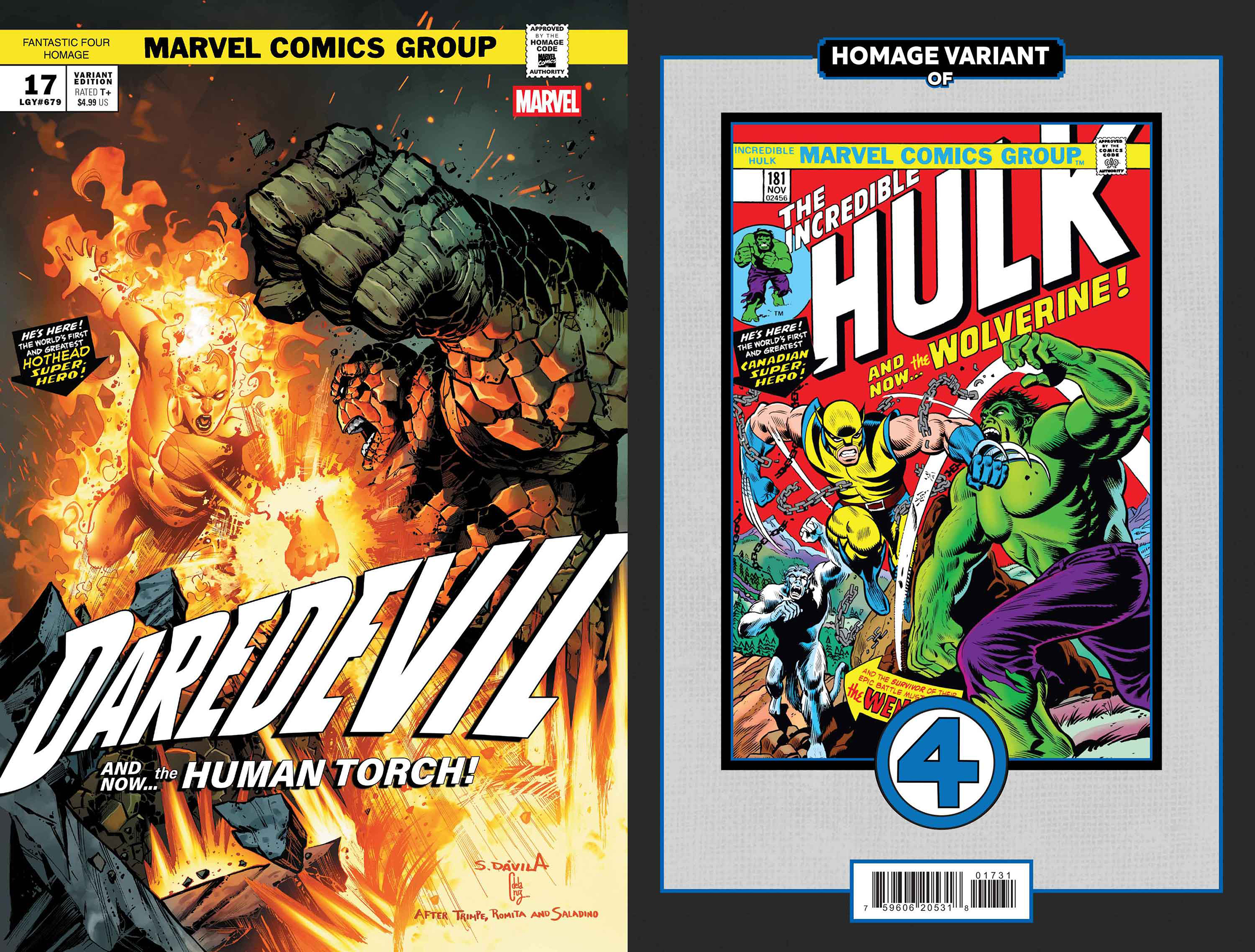 Fantastic Four homage variant covers