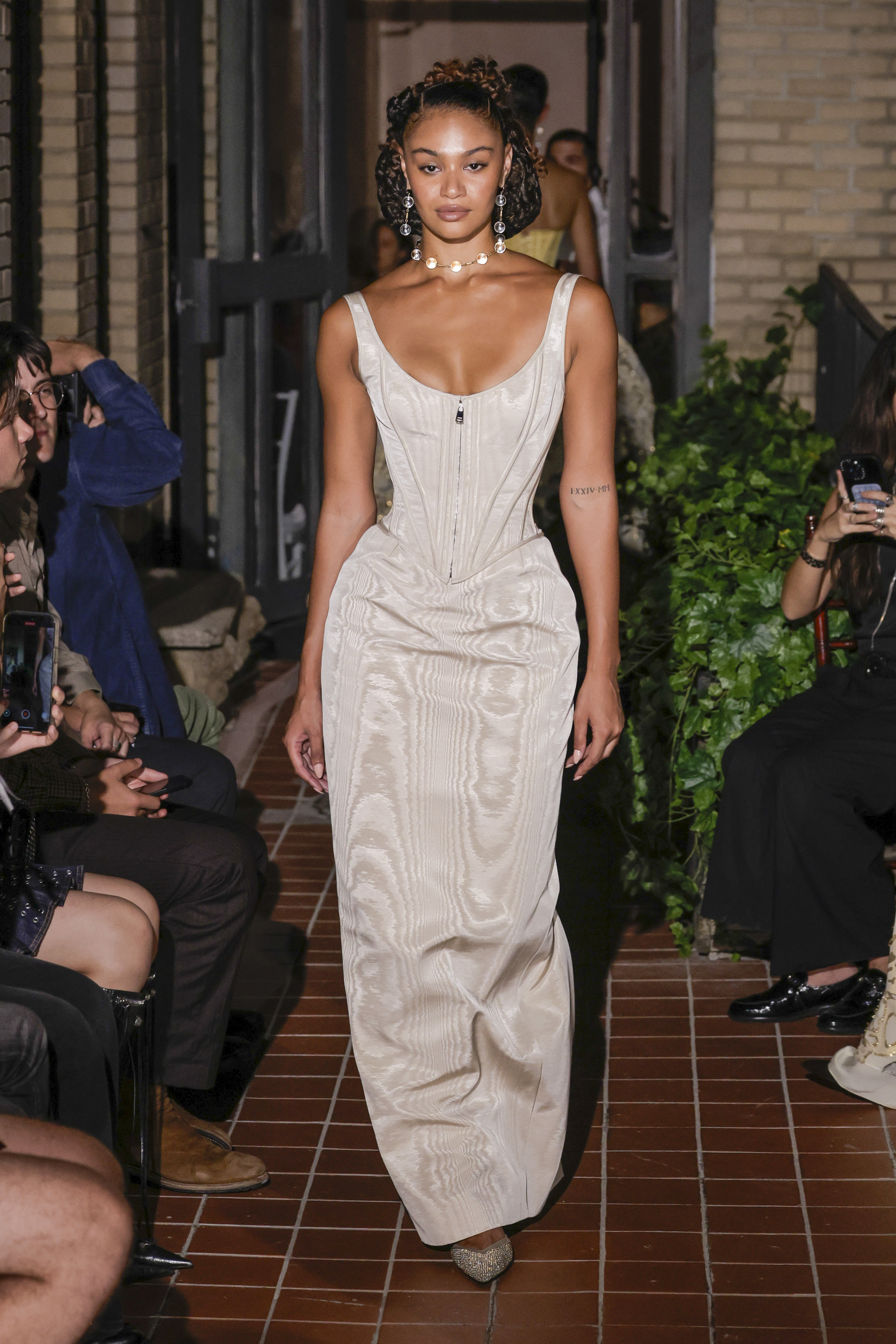 a model on the Wiederhoeft runway wearing a look that would be modified for Taylor Swift