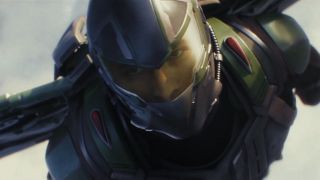 Danny Ramirez's Joaquin Torres flying through the air in Falcon suit in Captain America: Brave New World