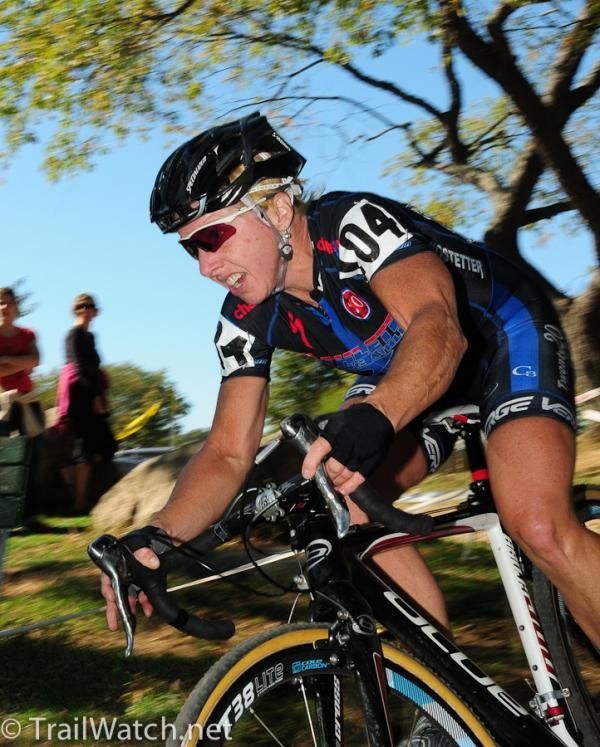 Laura Van Gilder (C3 Athletes Serving Athletes) descends a small hill