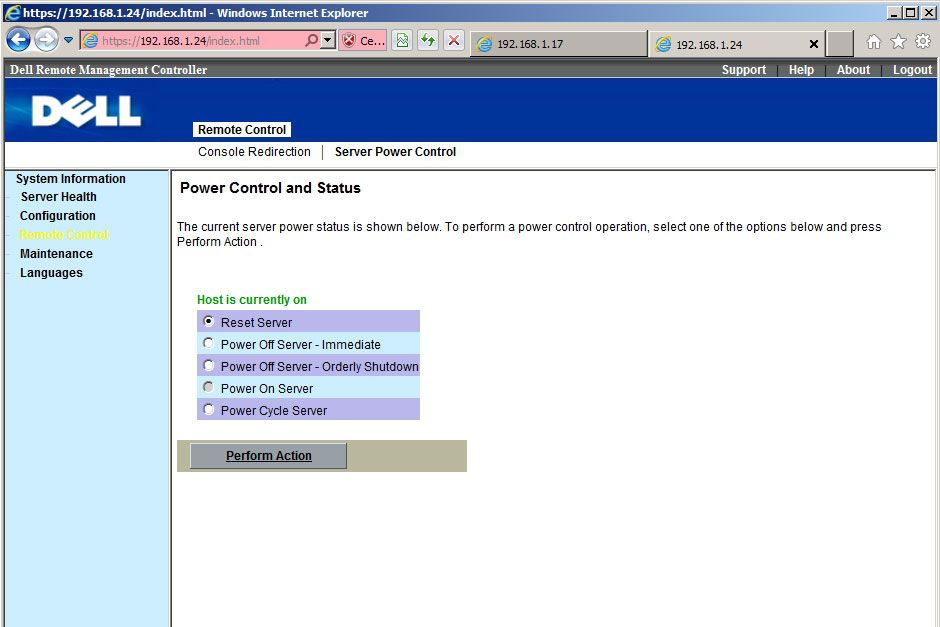 Each node has an embedded IPMI controller for remote access where you can control the node&rsquo;s power.