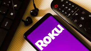 Roku logo on a phone