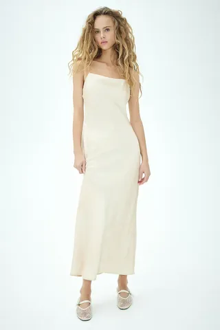 H&M Open-Back Satin Dress