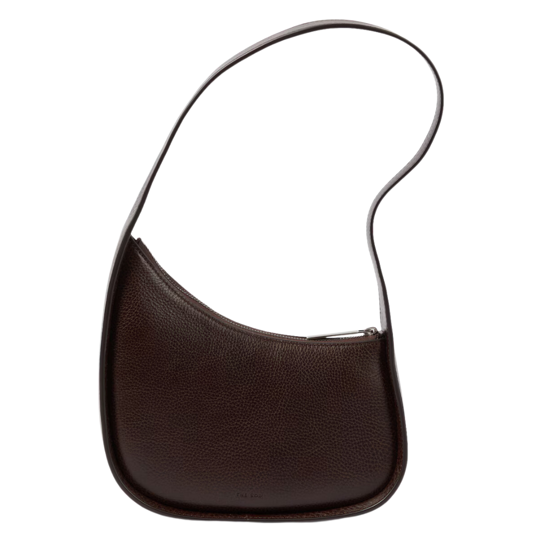 The Row Half Moon Small Leather Shoulder Bag