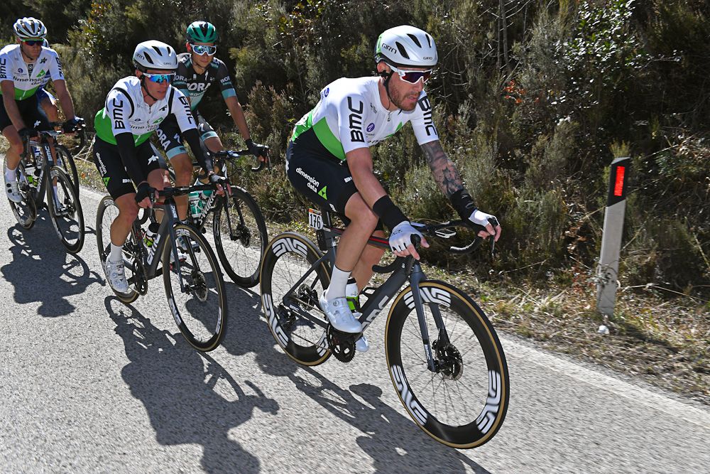 Dimension Data's Giacomo Nizzolo and Ben King in action during stage 3 at Tirreno-Adriatico