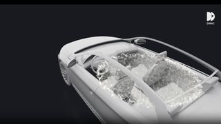 Computer animated image of the immersion possible from Dirac Denon car audio concept