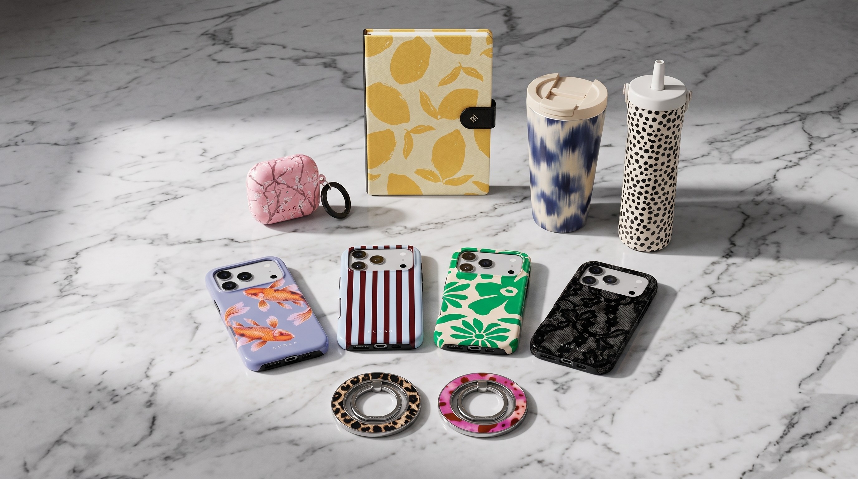 Burga products laid out