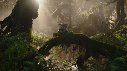Grogu meditating in The Mandalorian and Grogu