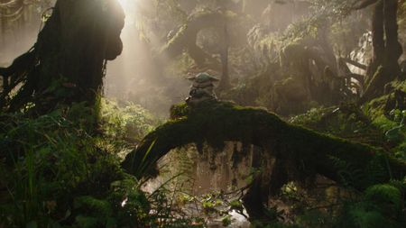 Grogu meditating in The Mandalorian and Grogu