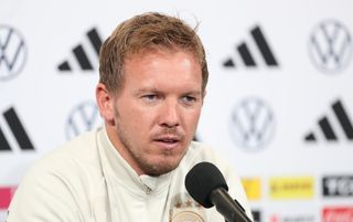Julian Nagelsmann addresses the media in a pre-match press conference