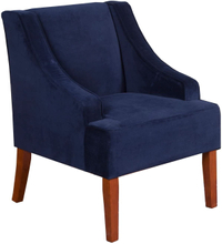 Velvet Swoop Arm Accent Chair, Navy |Was $153.90, Now $115.77