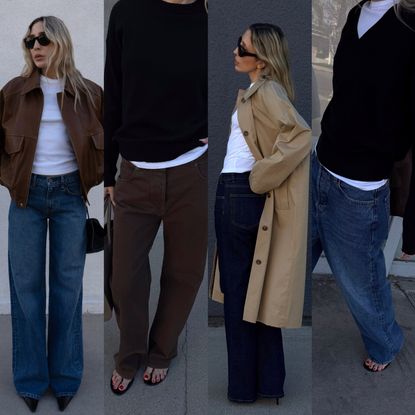 Angela Fink styles denim with T-shirts and toppers for spring