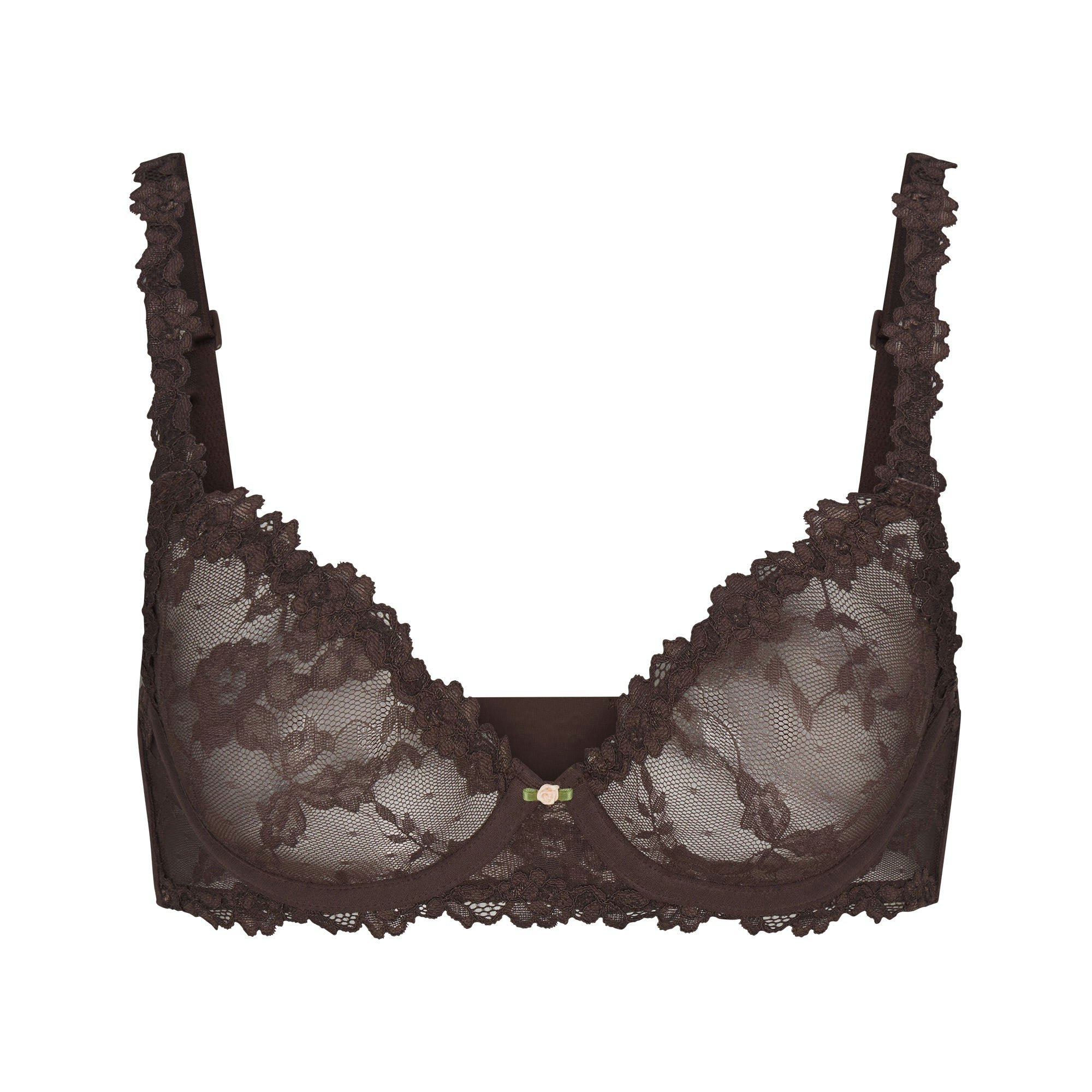 Stretch Lace Unlined Demi Bra | Espresso | 32 a