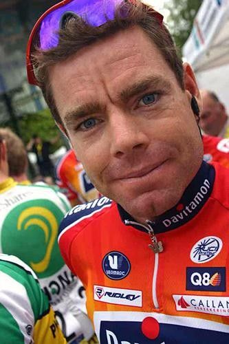 Cadel Evans seems happy to be here.