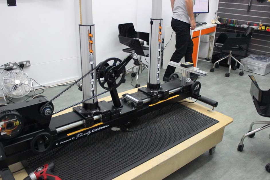 The bikes in the workshop are fully adjustable for different heights