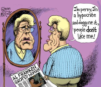Political cartoon U.S. Al Franken sexual harassment