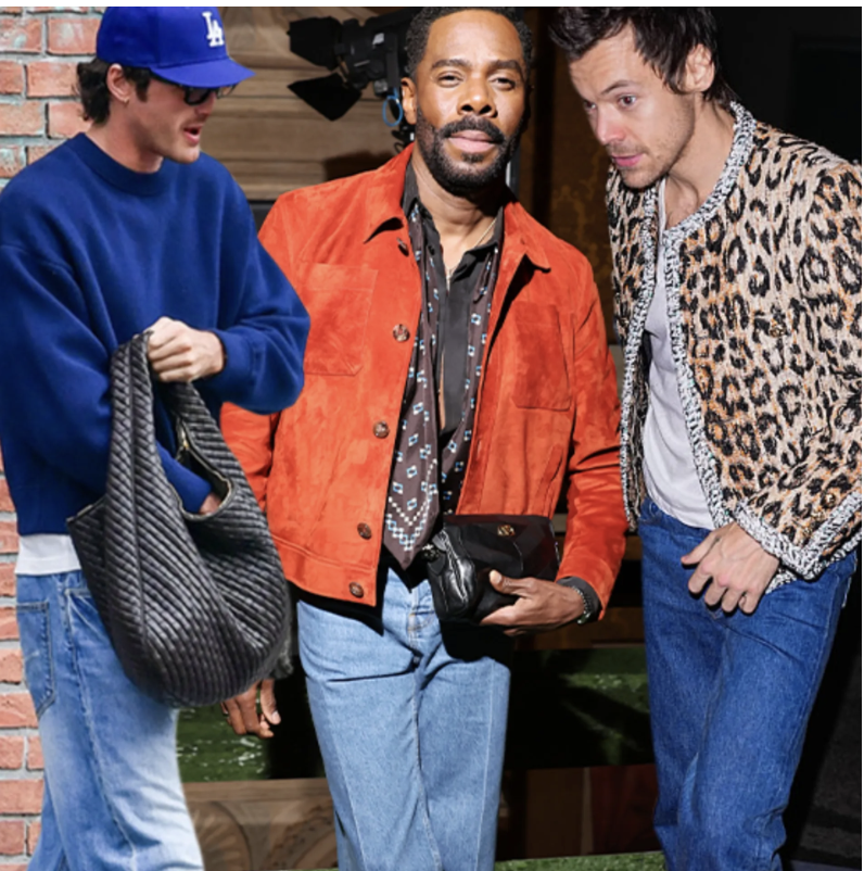 photo of Jacob Elordi, Colman Damingo, and Harry Styles