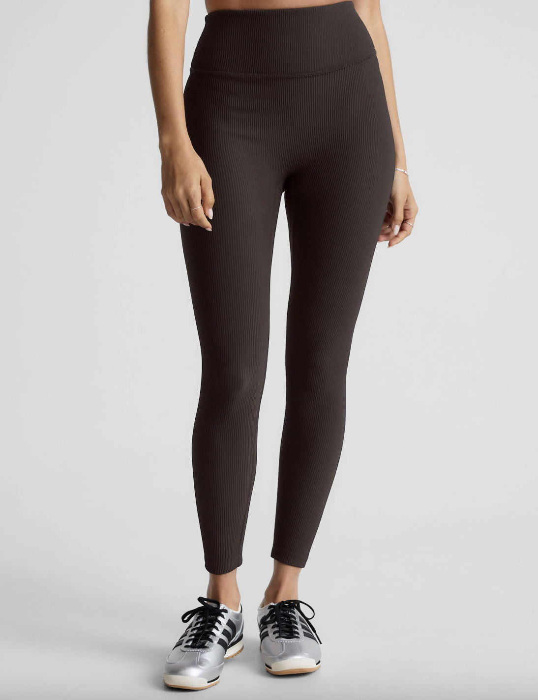 brown ribbed leggings