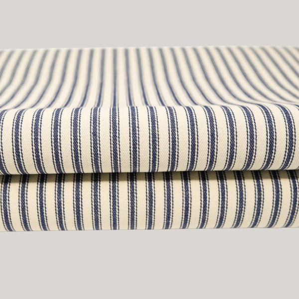 Roc-lon, Roc-Lon 100% Cotton Woven Ticking, Cut by Yard, Stripe Navy