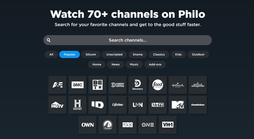 Everything you need to know about Philo channels available, packages