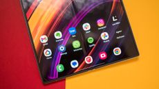 Galaxy Z Fold 6 against colorful background