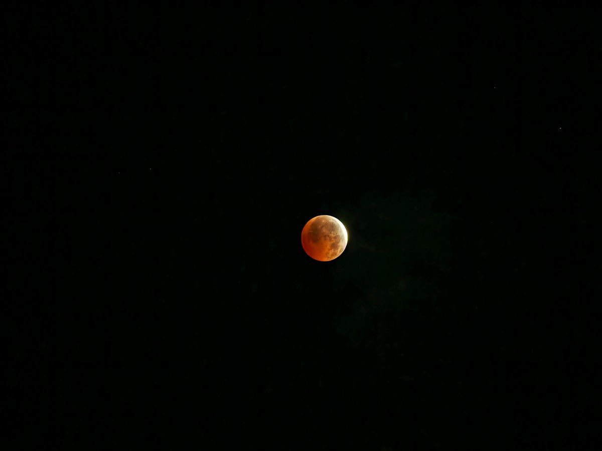 Closeup photo of the moon during the 2026 lunar eclipse