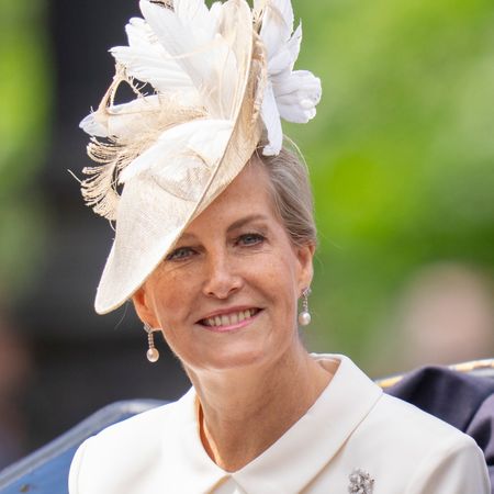 Duchess Sophie wears a cream white Roland Mouret dress, a designer loved by Princess Kate and Meghan Markle, with a matching hat