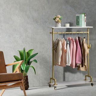 Jarnagan 31.5'' Rolling Clothing Rack