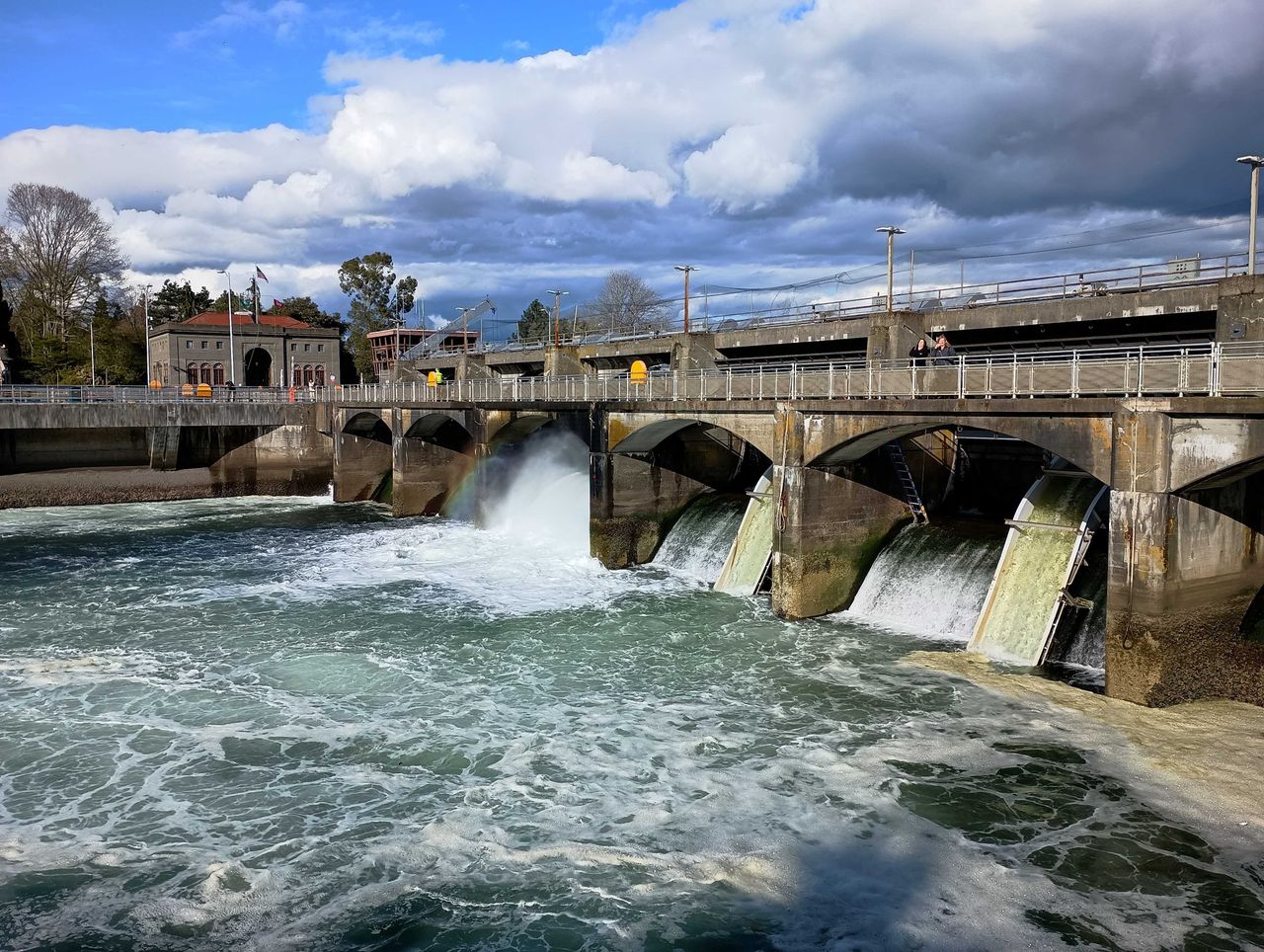 Water pouring out of locks