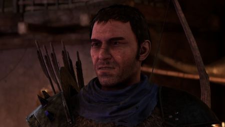 A close-up crop of Butch telling the player to get out of his face in in Gothic 1 Remake