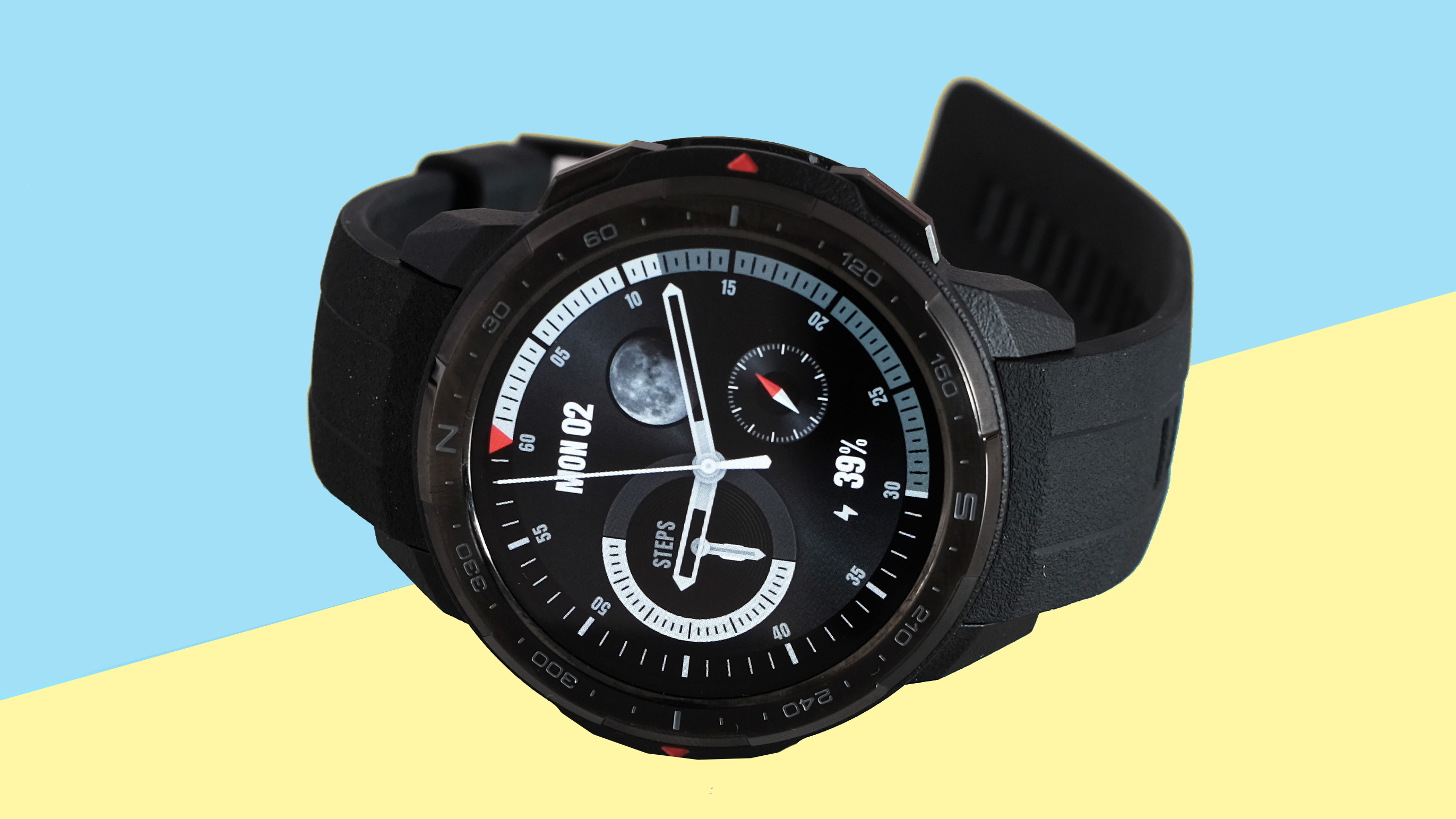 The Honor Watch GS Pro shot on its side