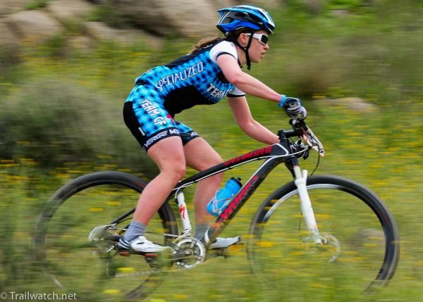 A Specialized rider on the plateau above Fontana