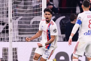 Lyon, France – February 27: Lucas Paqueta of Lyon celebrates a score that has had disallowed by VAR during the Ligue 1 Uber Eats match between Olympiq