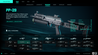 Battlefield 2042 weapon loadout for the PP-29