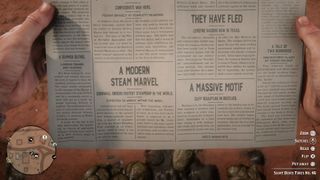 A newspaper in Red Dead 2