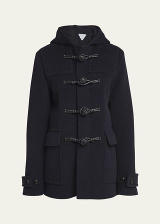 Knotted Wool Hood Coat