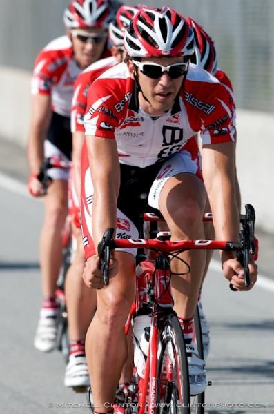 Ben Jacques Maynes (Bissell) spent a lot of time at the front of the break.