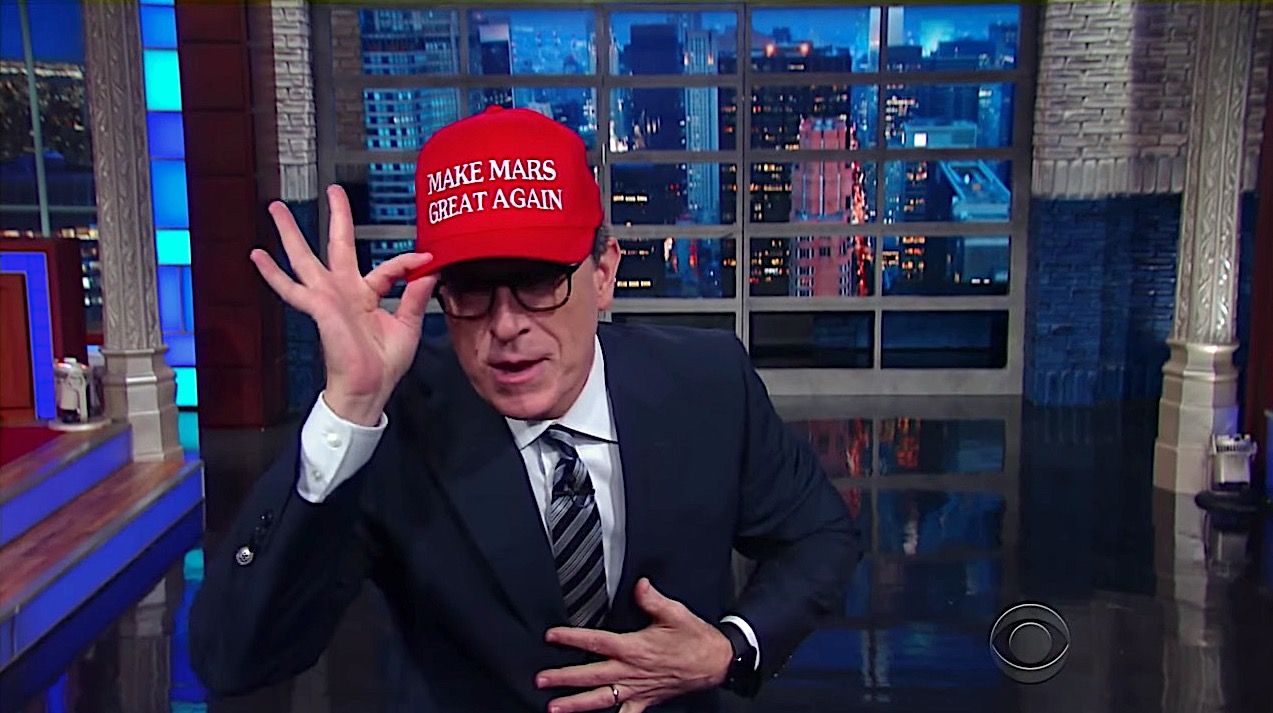 Stephen Colbert says Elon Musk wants to send Donald Trump to Mars