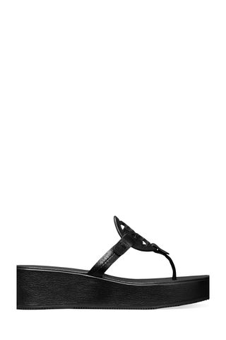 Tory Burch Miller Leather Wedge Sandals