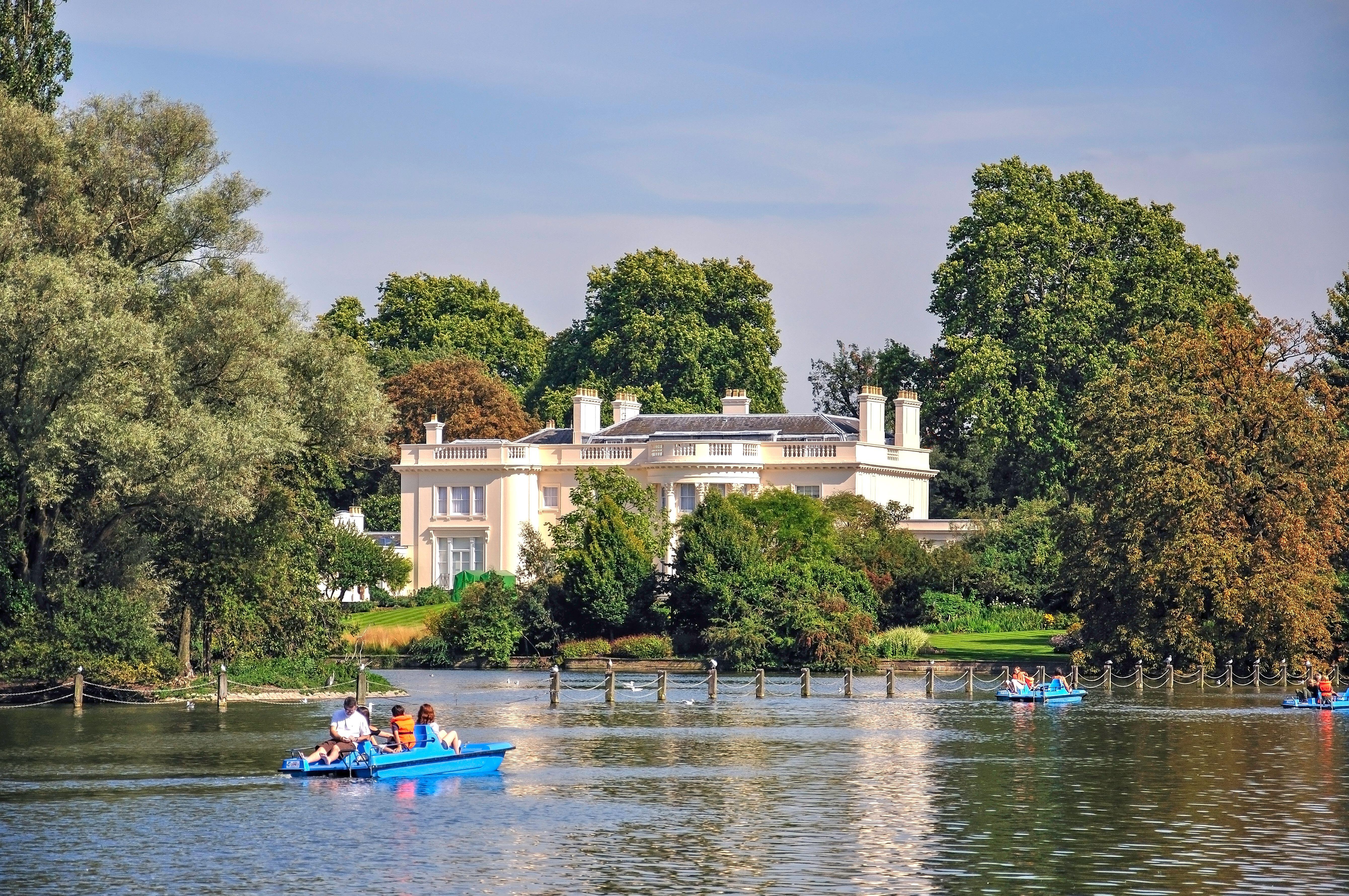 The Holme in Regent&#039;s Park overlooks the boating lake.