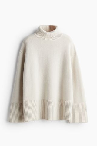 Cashmere-Blend Polo-Neck Jumper