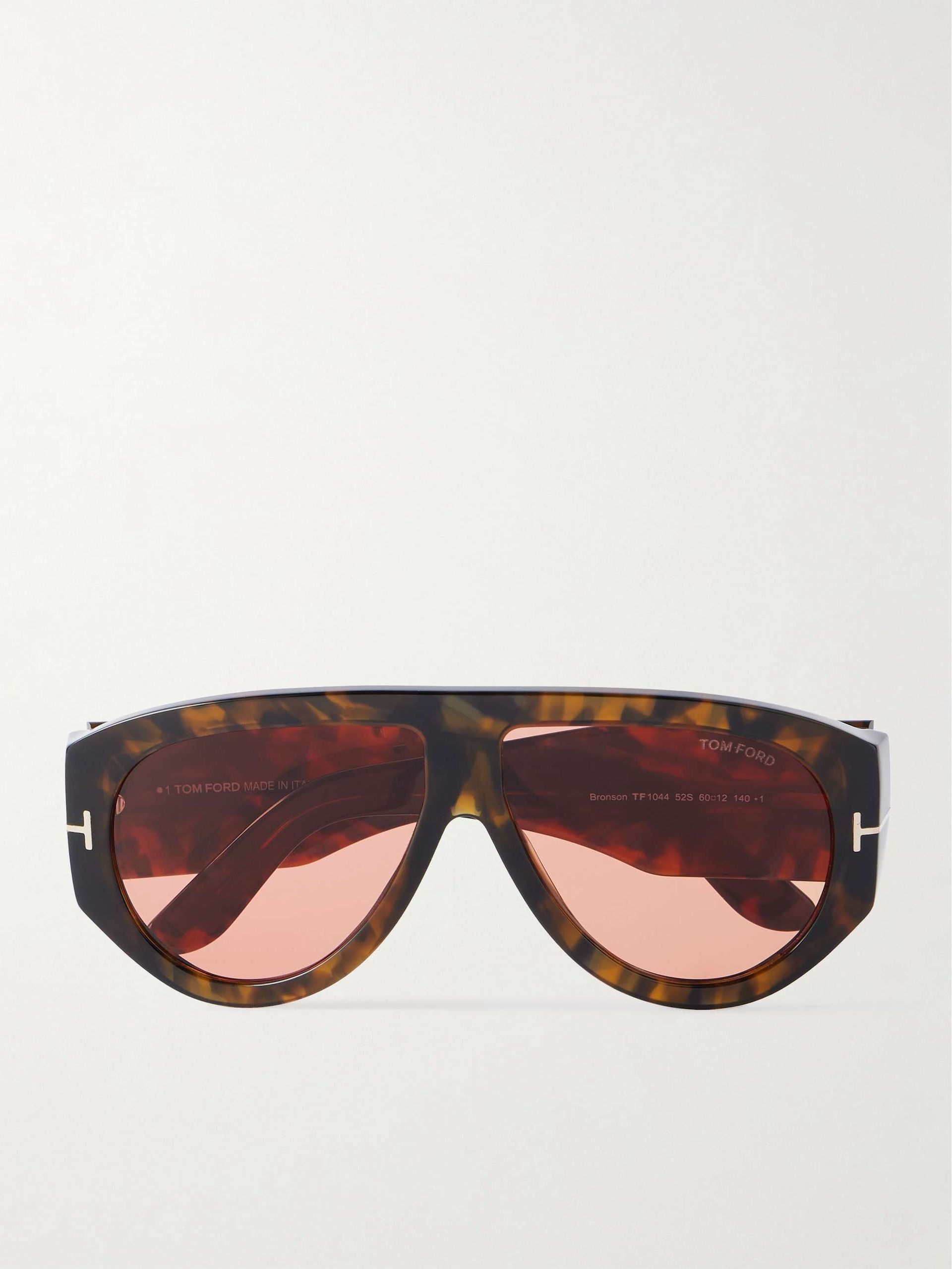 Bronson Aviator-Style Tortoiseshell Acetate Sunglasses