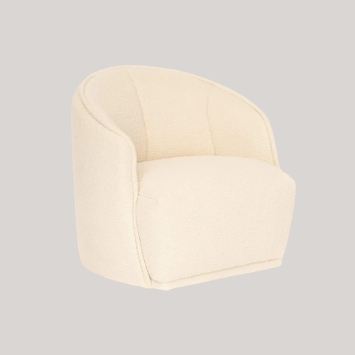 Six The Residence., Boucle Chair - White