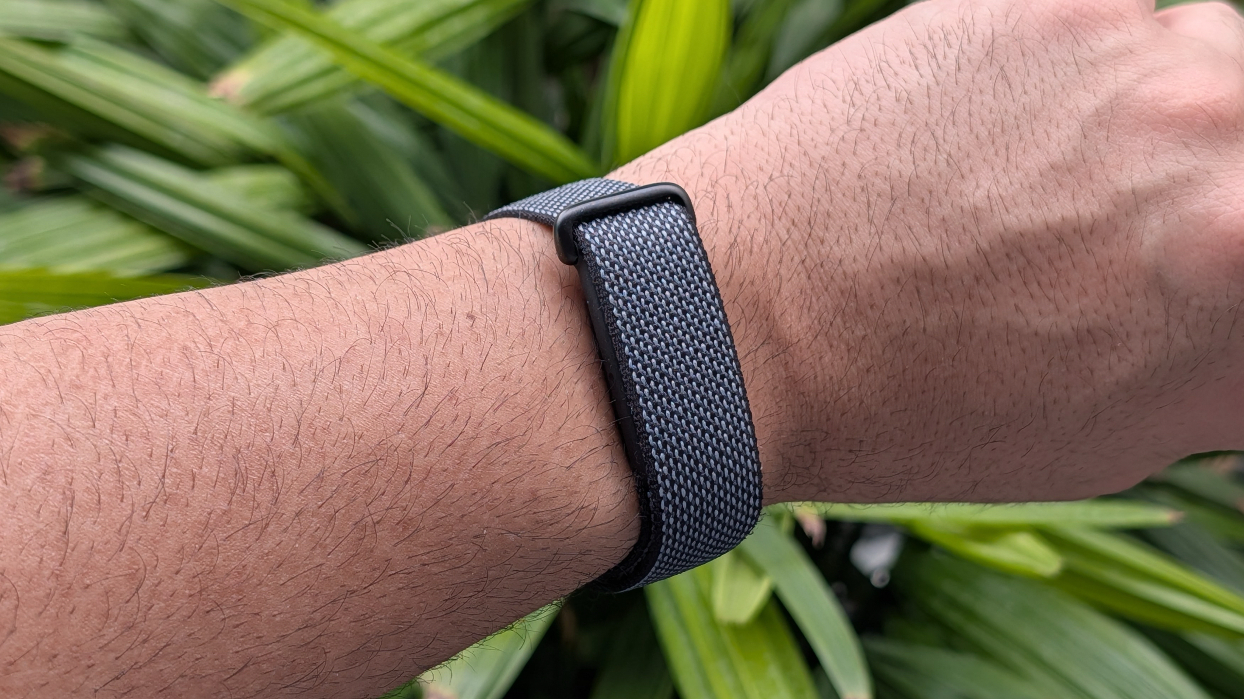 Google Fitbit Air in the hands of the author