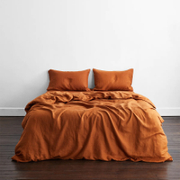 Rust French linen bedding set, Bed Threads